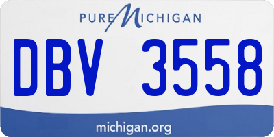 MI license plate DBV3558