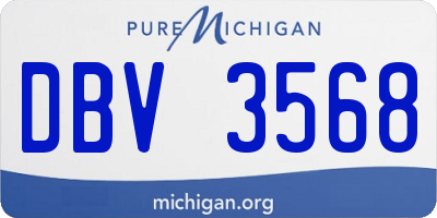 MI license plate DBV3568