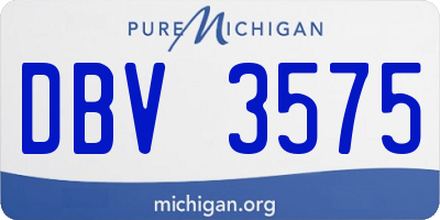 MI license plate DBV3575