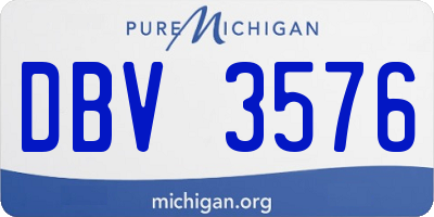 MI license plate DBV3576