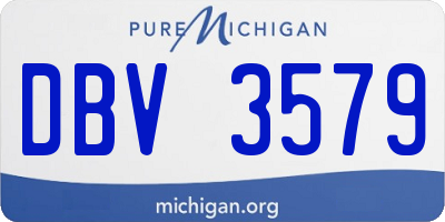 MI license plate DBV3579