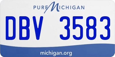 MI license plate DBV3583