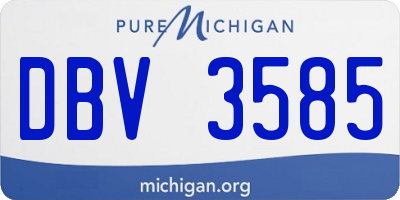 MI license plate DBV3585