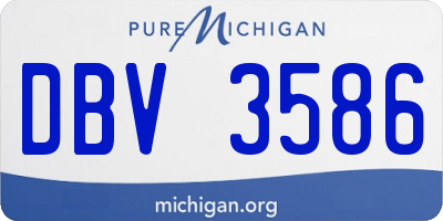 MI license plate DBV3586