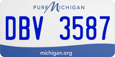 MI license plate DBV3587