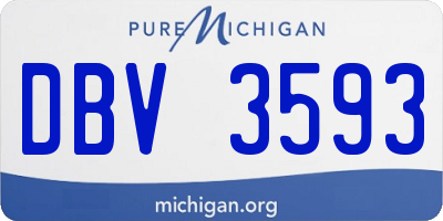MI license plate DBV3593