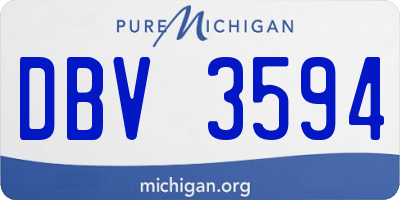 MI license plate DBV3594