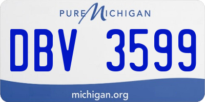 MI license plate DBV3599