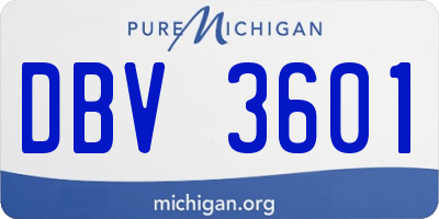 MI license plate DBV3601