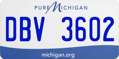 MI license plate DBV3602