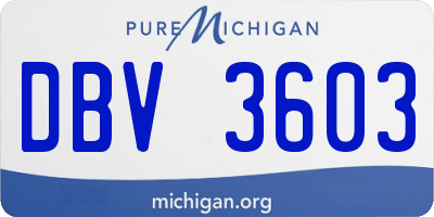 MI license plate DBV3603