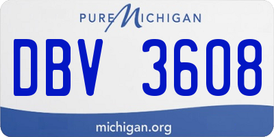 MI license plate DBV3608