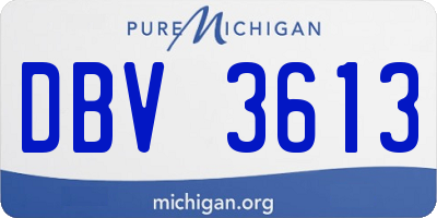 MI license plate DBV3613