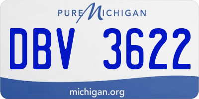 MI license plate DBV3622