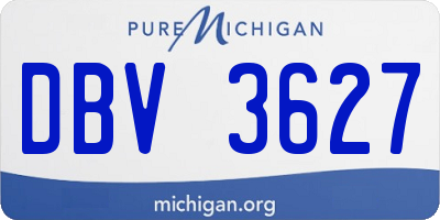 MI license plate DBV3627