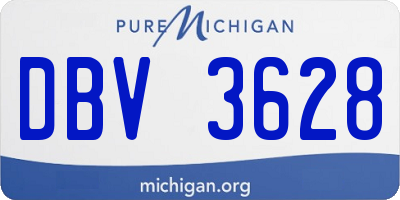 MI license plate DBV3628
