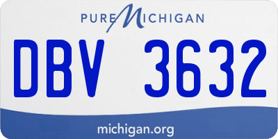MI license plate DBV3632