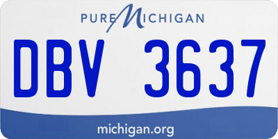 MI license plate DBV3637