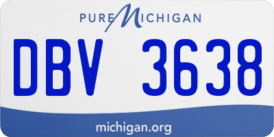 MI license plate DBV3638