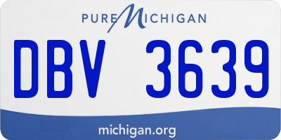 MI license plate DBV3639