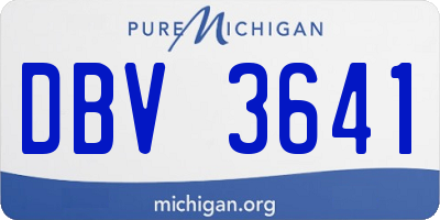 MI license plate DBV3641