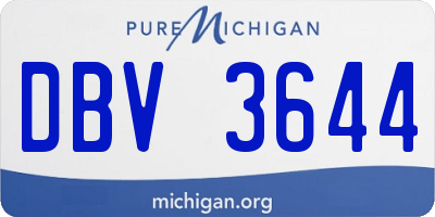 MI license plate DBV3644