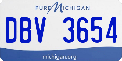 MI license plate DBV3654