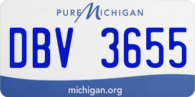 MI license plate DBV3655