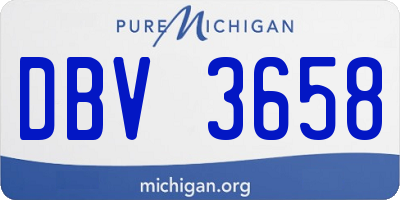 MI license plate DBV3658