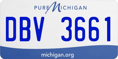 MI license plate DBV3661