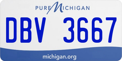 MI license plate DBV3667