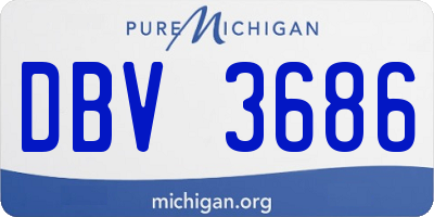 MI license plate DBV3686