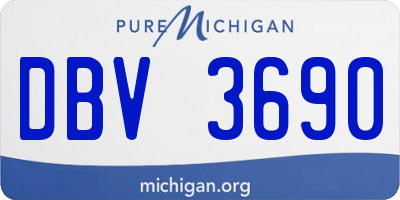 MI license plate DBV3690