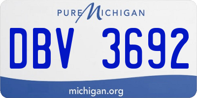 MI license plate DBV3692