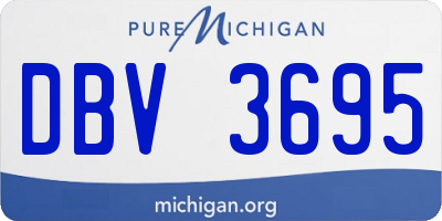 MI license plate DBV3695