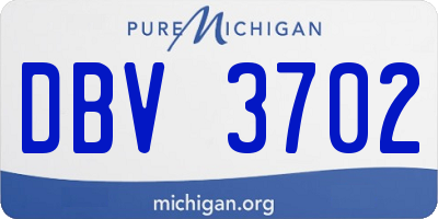 MI license plate DBV3702