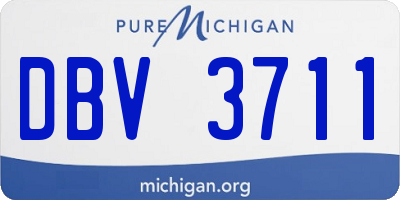MI license plate DBV3711