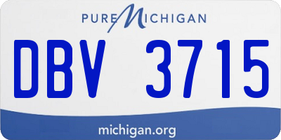 MI license plate DBV3715