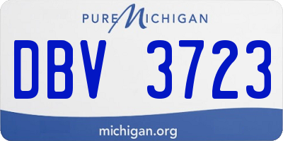 MI license plate DBV3723
