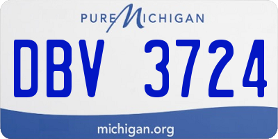 MI license plate DBV3724