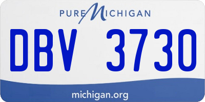 MI license plate DBV3730