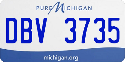 MI license plate DBV3735