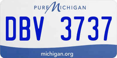 MI license plate DBV3737
