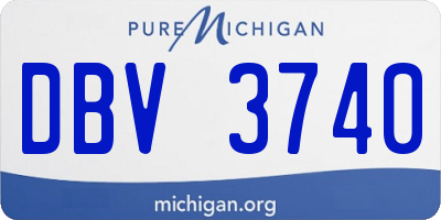 MI license plate DBV3740