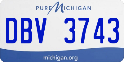 MI license plate DBV3743