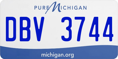 MI license plate DBV3744