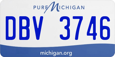 MI license plate DBV3746