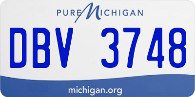 MI license plate DBV3748