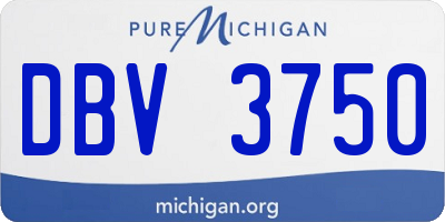 MI license plate DBV3750