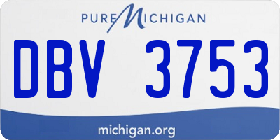 MI license plate DBV3753
